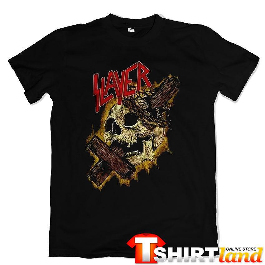 Тениска Slayer Skull and the cross