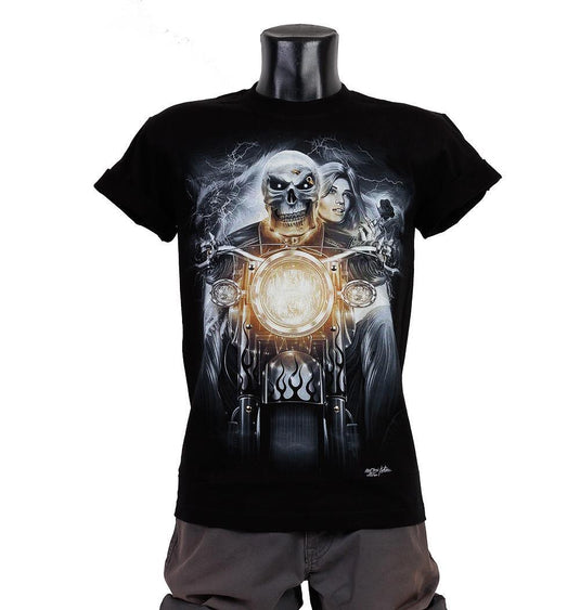 Тениска Skull Motorcyclist 3D-122