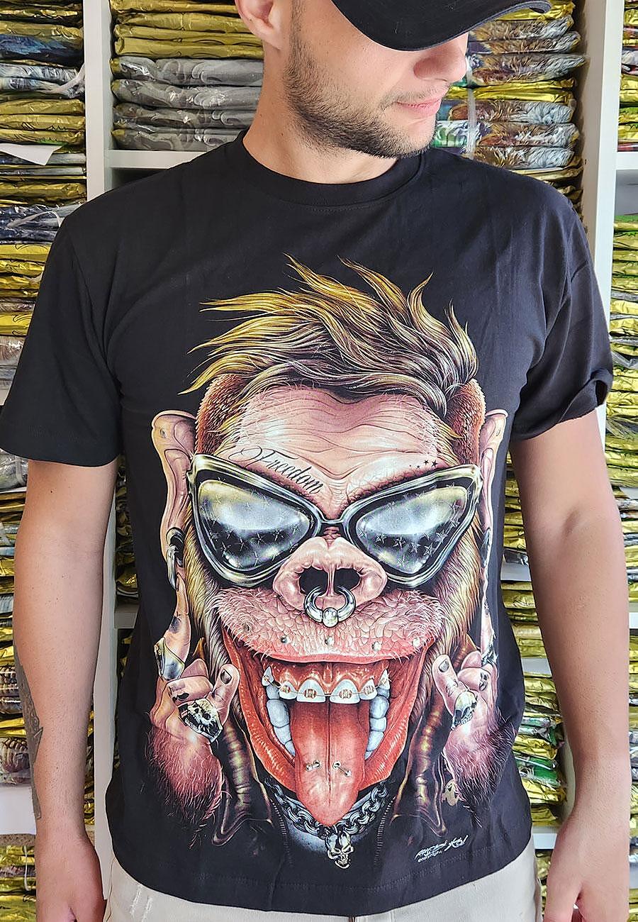 T-Shirt Funny Monkey 3D-162