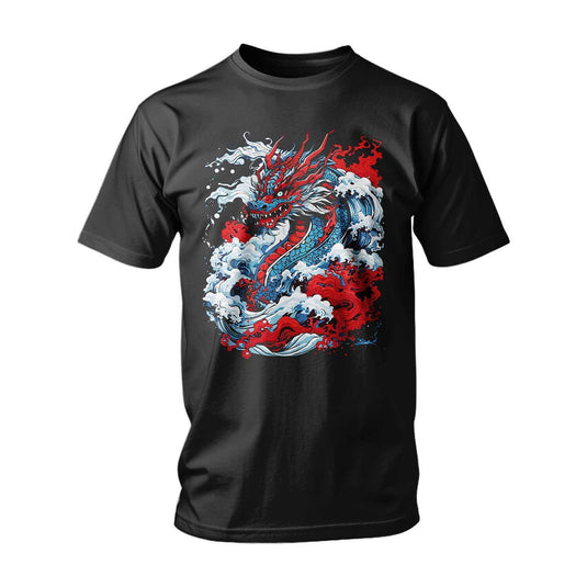 Тениска Water Blue/Red Dragon