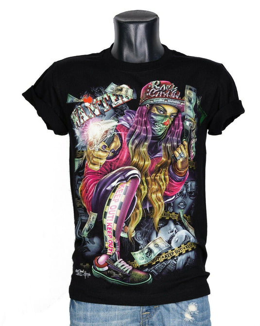 Тениска Wanted Gangster Girl 4D-19