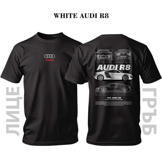 Тениска WHITE AUDI R8