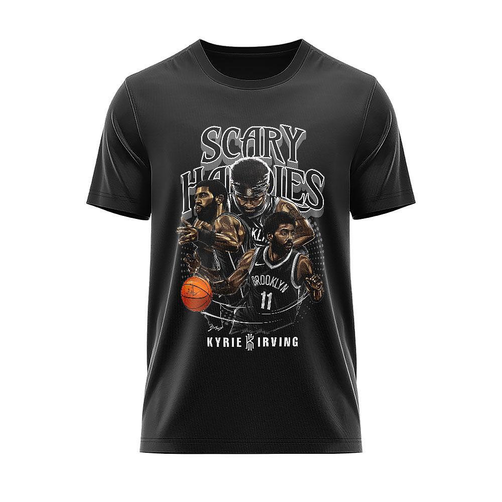 T-shirt Brooklyn Nets Kyrie Irving Scary Handles