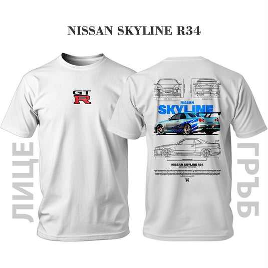 Тениска NISSAN SKYLINE R34