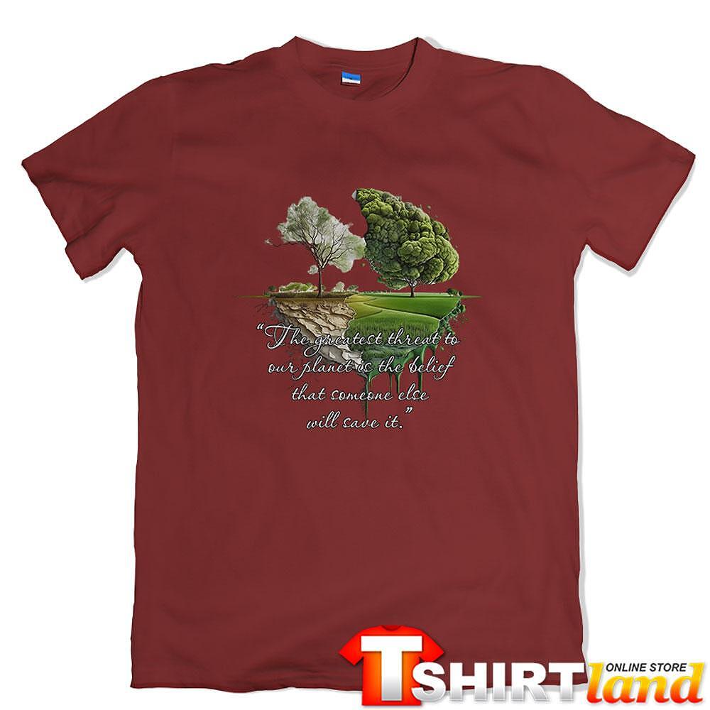 Green Planet T-shirt - "The Greatest Threat" 2